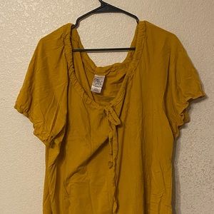 Just My Size 4X (26W-28W) Mustard Tee
